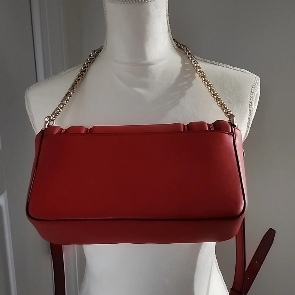 Gently used Michael Kors‎ red leather crossbody bag.